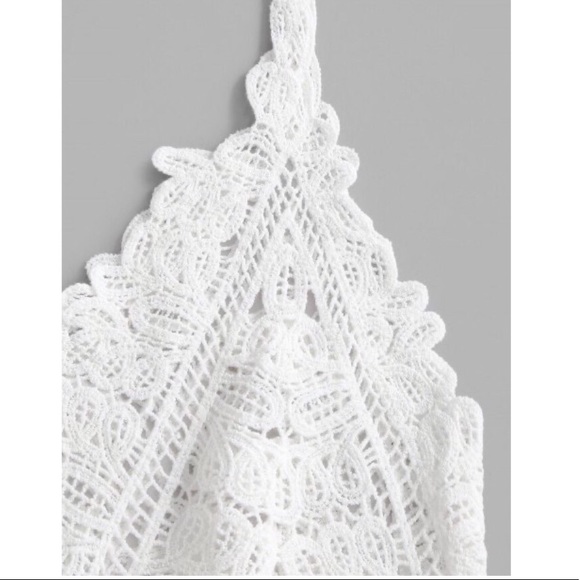 Crochet Crop Top Beach Cover Up - Picture 2 of 8